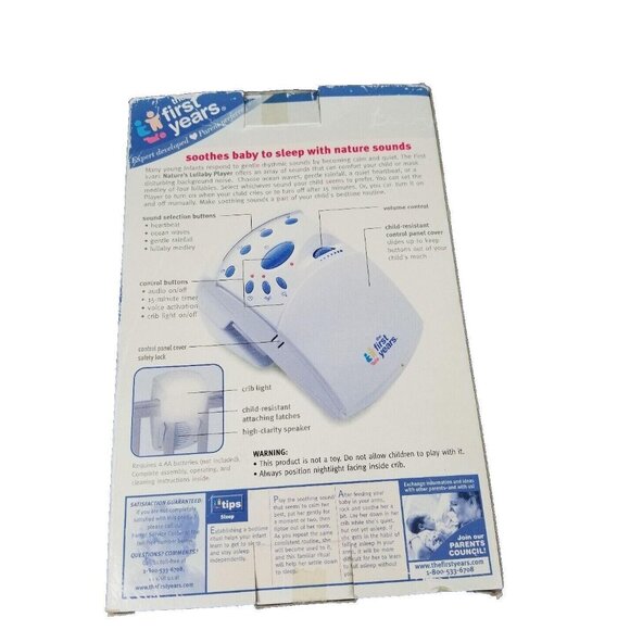 New The First Years Nature’s Lullaby Player With Nightlight 4 Soothing Sounds - Picture 2 of 2